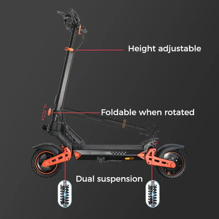 Monopattino Elettrico per Adulti Wildstride, Motore 800w/2000w, 45&60km/h, Batteria 48v15ah, App Intelligente, Pneumatici Fuoristrada da 10 Pollici, Escooter K2pro platinumshop
