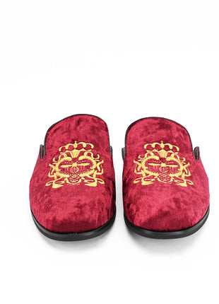 Pantofole antiusura in pelle da uomo Mocassini slip-on in velluto Scarpe da mulo alla moda