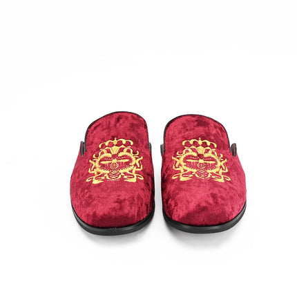 Pantofole antiusura in pelle da uomo Mocassini slip-on in velluto Scarpe da mulo alla moda
