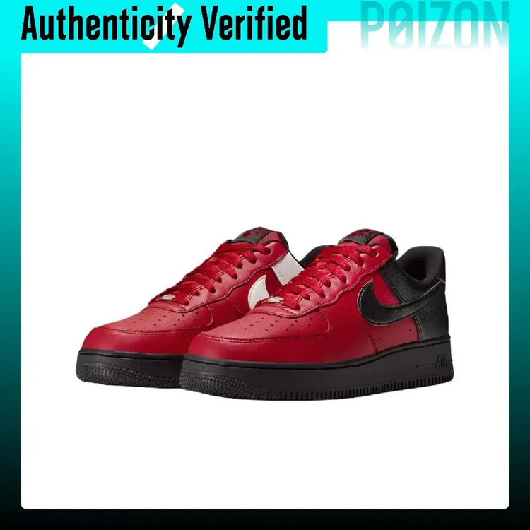 Nike Air Force 1 Breathable Skateboard Shoes Men's Red Black IB6847-600
