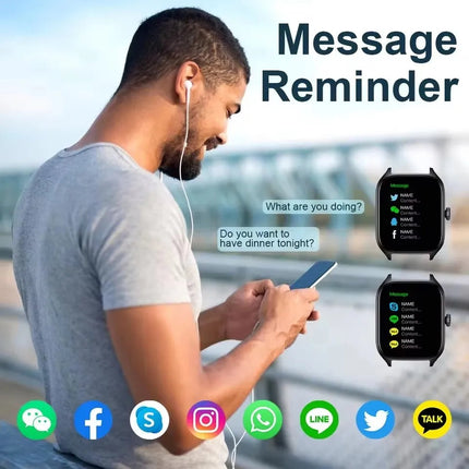 Smartwatch 2025 per Android e iOS, Schermo a Colori da 2,01 Pollici, Risposta alle Chiamate Bluetooth, Orologio Fitness Tracker per Donne e Uomini platinumshop