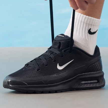 Scarpe da corsa sportive retrò con cuscino d'aria completamente nere Nike Air Max BIA SE da uomo IM5072-001