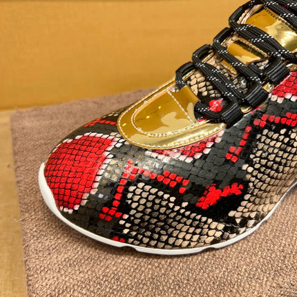 New Genuine Leather Men's Lace-up Type Sports Shoes Fashion Casual Sneaker First Layer Cowhide Running Shoes