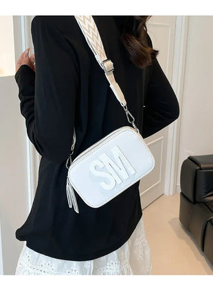 Cross-Border Style Camera Bag Fashionable Retro Women's Shoulder Slant Bag Small Square Bag Street Trend PU Material PlatiNum