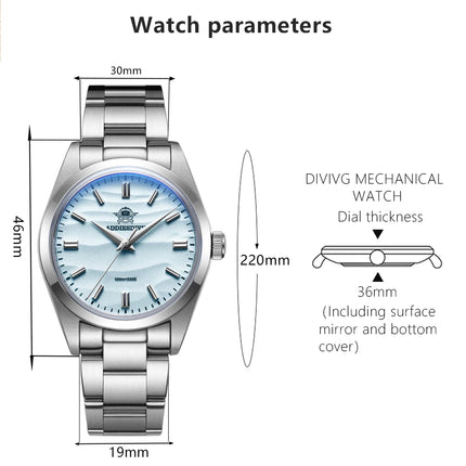 ADDIESDIVE Top Brand AD2030 Woman Quartz Watches Japan VH31 316L Stainless Steel Wristwatch Business 10Bar Waterproof Sport