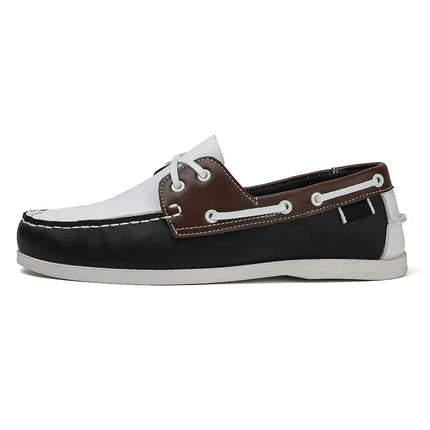 Scarpe mocassini da uomo alla moda con punta a grembiule, comode antiscivolo per passeggiate all'aperto, viaggi, primavera ed estate