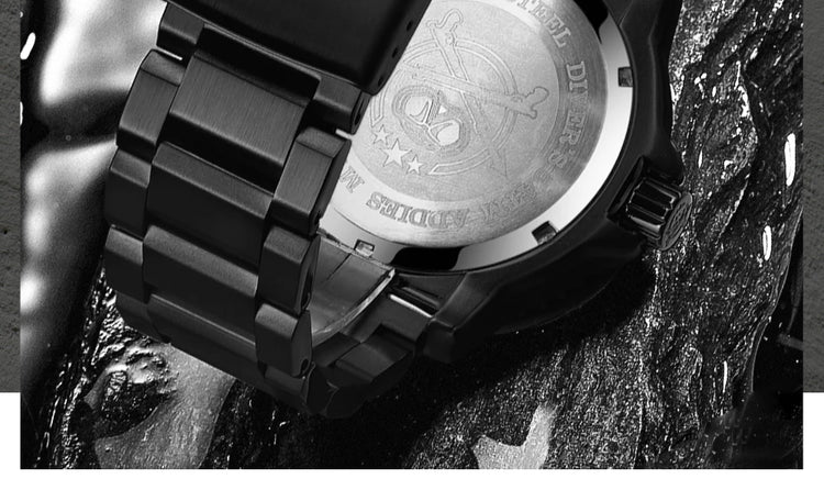 ADDIESDIVE 44mm Men's  Wrist Watch 50m Water Resistant Large Luminous Dial Date Display Stainless Steel Men's Quartz Watch