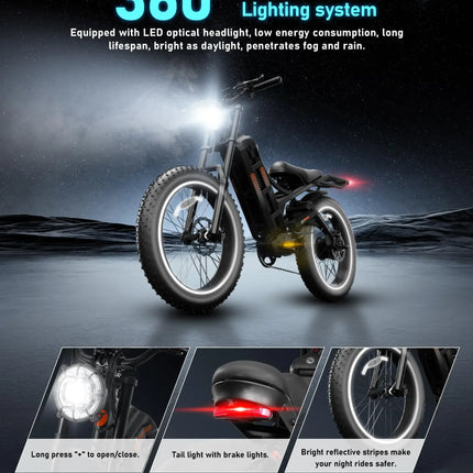 【Romeo pro2 spot】Bicicletta elettrica da città Romeo pro2 3000W con doppio motore, batteria integrata 52V 70Ah, pneumatici grandi, ruote da 26x4.0