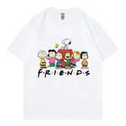 Snoopy Friends Cartoon Anime T-shirt da donna estiva manica corta 100% cotone da uomo T-shirt Top 2025 nuova moda coppia abbigliamento