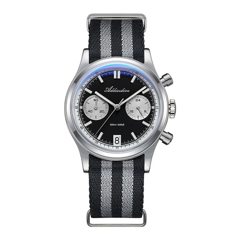 ADDIESDIVE AD2095 Man‘s Chronograph Watch BGW9 Super Luminous 10Bar Waterproof Bubble Mirror Glass VK64 Quartz Steel Wristwatch