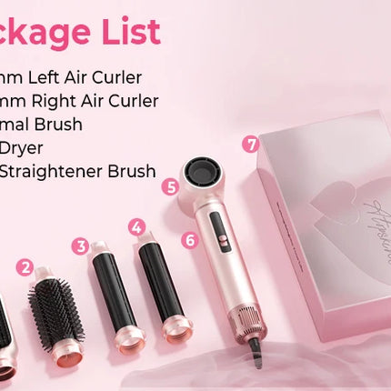 Ukliss 5 in 1 Hair Dryer Hot Comb Set Professional Curling Iron Hair Straightener Styling Tool For Professional Hair Dryer Household