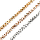 1Pc Width 3mm Stainless Steel Round Pearl Chain Necklace Bracelet Anklet  3 Colors PlatiNum