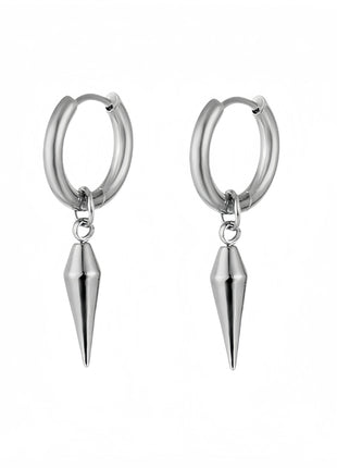 Long Hanging Crosses Leaves Pendants Hoops Woman Earrings Man Vintage Stainless steel Hip Hop Ear Piercing Jewelry Accessories PlatiNum