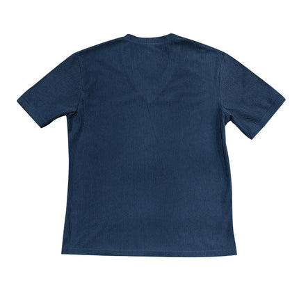 Men's European and American Summer Corduroy Solid Color Slim Casual V-Neck T-Shirt Amazon