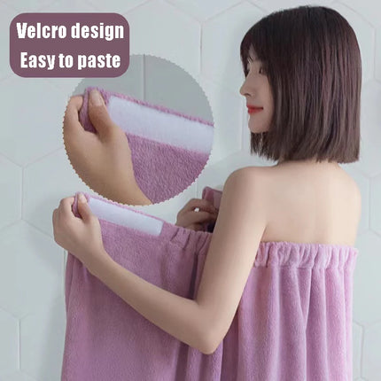 Gonna da bagno in velluto di corallo super morbida alla moda per donne, con alta assorbenza d'acqua e fascia elastica di asciugatura rapida, asciugamano a mezzo corpo avvolgente per la spiaggia.