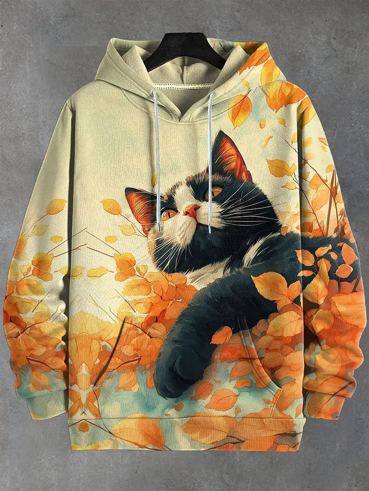 Cartoon Graffiti Cat Pattren Unisex Hoodies Sweatshirt 3D Print Men/Women Tracksuit Coat Harajuku Hoodie Pullover Men's Clothing