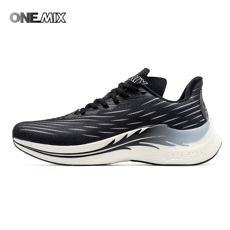 Onemix 2025 nuove scarpe da corsa veloci traspiranti uomo maratona sport casual scarpe sportive da donna uomo leggero corda per saltare all'aperto fitness PlatiNum