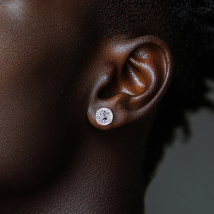 MossanRappr 0.4cttw Moissanite Angel Iced out Hip Hop Orecchini con perno 925 Sterling Silver D Colore Punk Gioielli di moda per gli uomini platinumshop