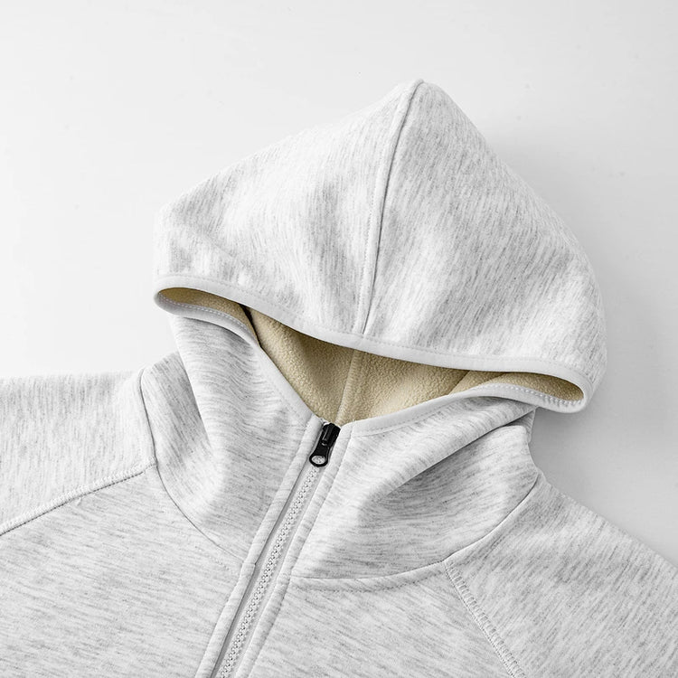 Men's Sweatshirt Set Fleece Jacket Sweatpants 2 Piece Hooded Oversize 6XL 7XL 8XL Tracksuit Winter Warm Zip Outfit Thick Thermal
