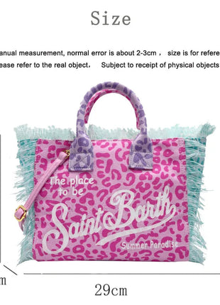 Fashion Classic Women's Tote Bag High Quality Tassel Shoulder Bag Trend Brand Elegant Ladies Beach Bag Designer Luxury Handbag PlatiNum