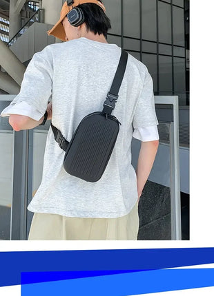 Borsa a tracolla rigida nera, leggera e portatile, per adulti, ideale per il trasporto quotidiano, lo shopping, le brevi camminate all'aperto e l'uso quotidiano.