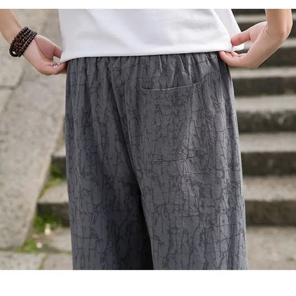 Pantaloni da samurai giapponesi Kimono da uomo Pantaloni casual in cotone retrò da uomo Pantaloni larghi casual Hip Hop Harajuku di alta qualità da uomo