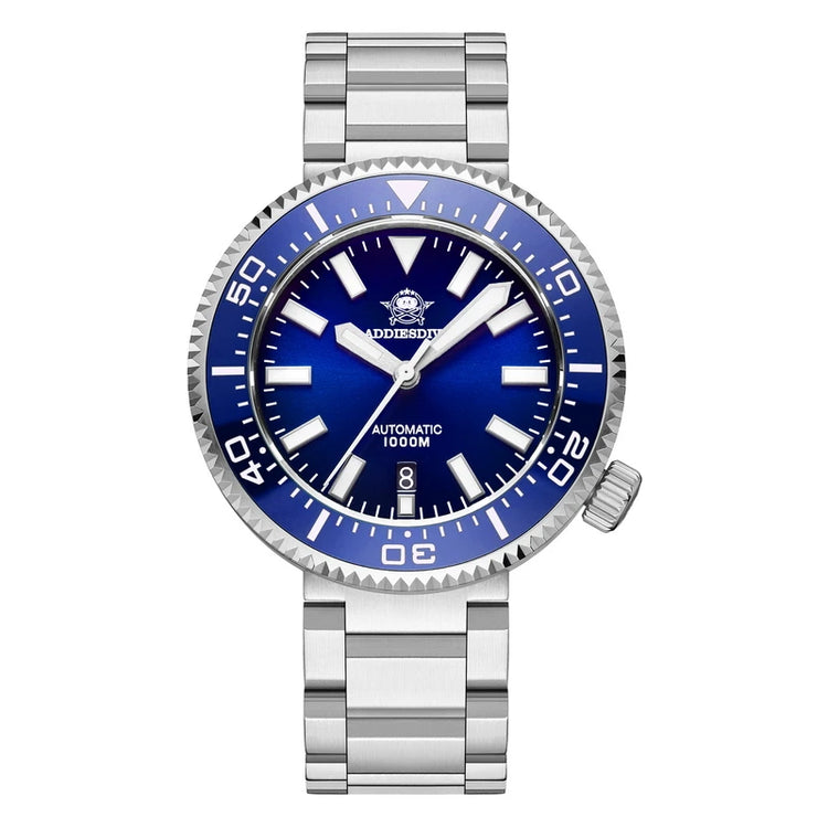 ADDIESDIVE Men's Automatic Mechanical Watch Sapphire Glass Super Luminous Watches Stainless Steel Hombre 100Bar Waterproof