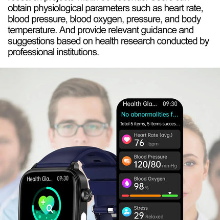 Nuovo 2025 Smartwatch per XIAOM1 con ECG+PPG, Monitoraggio Grasso Sanguigno e Acido Urico, Frequenza Cardiaca, Pressione Sanguigna, Chiamate Bluetooth per Uomini e Donne platinumshop