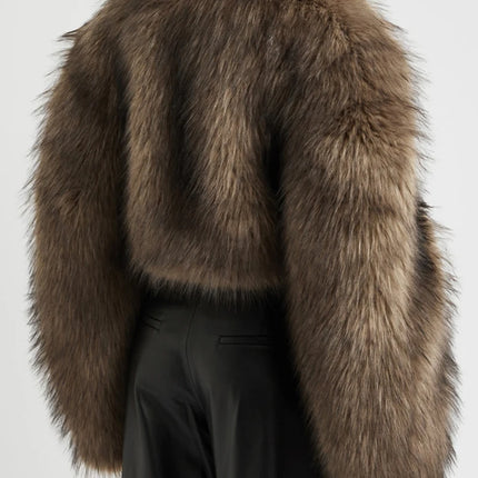 ZADORIN Luxury Trend Short Mink Coat Winter Faux Fur Coats Woman Clothing Oversized Fluffy Faux Fur Jacket Woman Fur Faux Coat