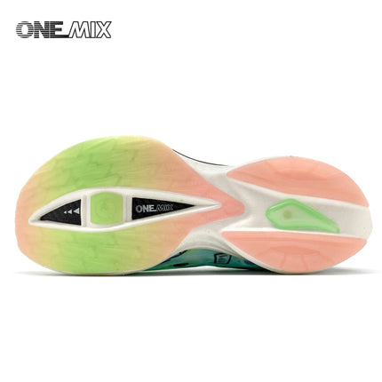 Scarpe da Corsa ONEMIX Marathon con Piastra in Carbonio, Supporto Professionale Stabile, Ammortizzazione, Ultra-leggere e Reattive per Uomo PlatiNum