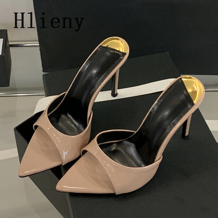Hlieny 2026 Summer Fashion Stiletto Heels Women's Pointed Slippers Banquet Dress Sandals Party Wedding Mule Presentations Game Manufacturers Shoes
