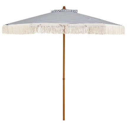 Ombrellone da Patio da 7 Piedi con Frange, Ombrellone da Spiaggia Protettivo dal Sole con Nappe Boho - Blu