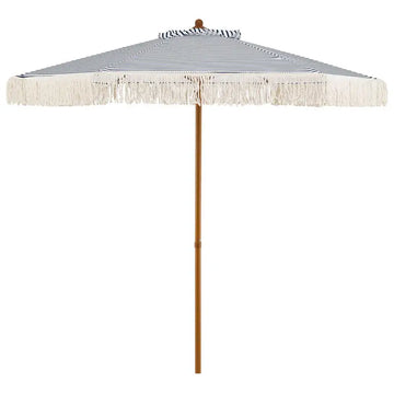 Ombrellone da Patio da 7 Piedi con Frange, Ombrellone da Spiaggia Protettivo dal Sole con Nappe Boho - Blu