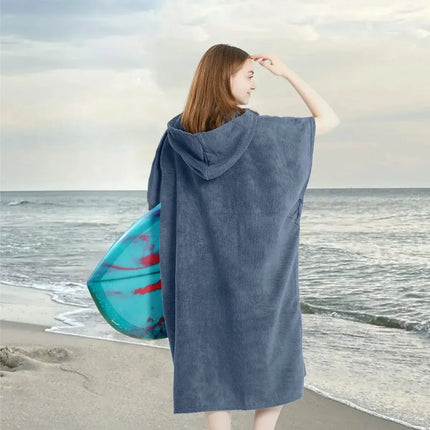 Poncho da surf Asciugamano Poncho Asciugamano ad asciugatura rapida Felpa con cappuccio Abito da spiaggia in microfibra Poncho fasciatoio Asciugamano da bagno Poncho da spiaggia per adulti