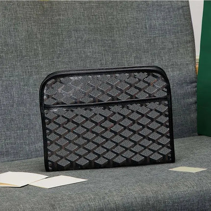 Borsa a tracolla unisex in vera pelle, borsa multifunzione da portare sotto il braccio, borsa portadocumenti portatile per viaggi d'affari