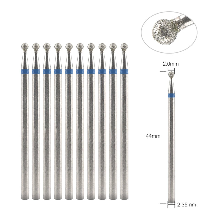 10Pcs Diamond Milling Cutter For Manicure Electric Nail Drill Bits Accessory Pedicure Machine Nail File Gel Remover Tool uñas Accesorios Y Herramientas