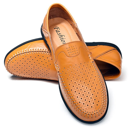 Scarpe Casual in Pelle da Uomo, Sneakers Estive di Lusso in Vera Pelle, Mocassini Italiani Traspiranti Slip-on