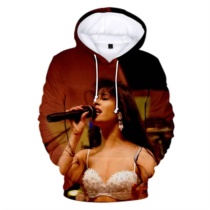 Sexy Singer Selena Quintanilla 3D Print Hoodies Men Women Hip Hop Oversized Pullover Hooded Sweatshirts Streetwear Man Clothing
