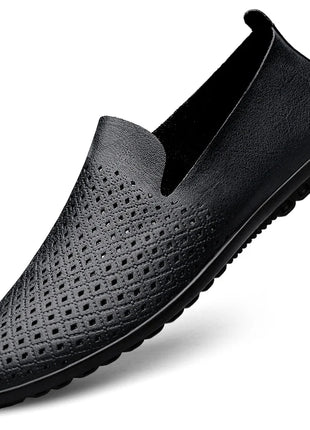 Scarpe da uomo in vera pelle Casual formali mocassini da uomo mocassini estate italiana traspirante Slip on scarpe da barca maschili Over Size 50 51