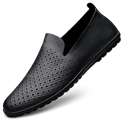 Scarpe da uomo in vera pelle Casual formali mocassini da uomo mocassini estate italiana traspirante Slip on scarpe da barca maschili Over Size 50 51