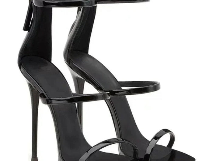 2025 New Luxury Womens Shoes Summer Sexy Stiletto High Heel Pumps Fashion High-quality Banquet Zipper Strap High Sandals Zapatos PlatiNum