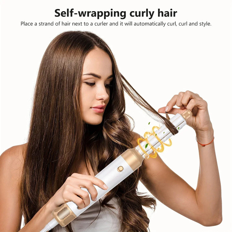 7 in 1 Hair dryer Professional Negative Ion curling Iron Hair Straightener Brushless Motor High Speed Hair Dryer Hot Comb Set