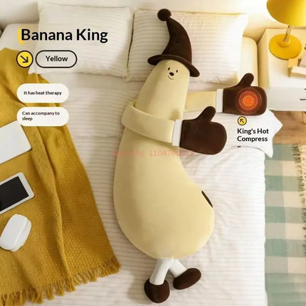 Banana King Soothing Patting Heatable Sleeping Body Pillow For Adult Women Side Sleeper Leg Hugging Pillow For Bedroom Nap Sleep