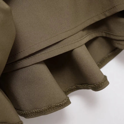 ETJ 2025 Sommer Damen Neue Mode Sexy Hot Girl Stil Rüschen gestapelt Dekoration Rock Hose Kurze Mid-Waist