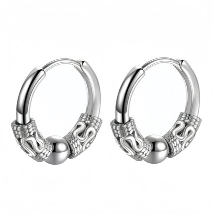 Long Hanging Crosses Leaves Pendants Hoops Woman Earrings Man Vintage Stainless steel Hip Hop Ear Piercing Jewelry Accessories PlatiNum