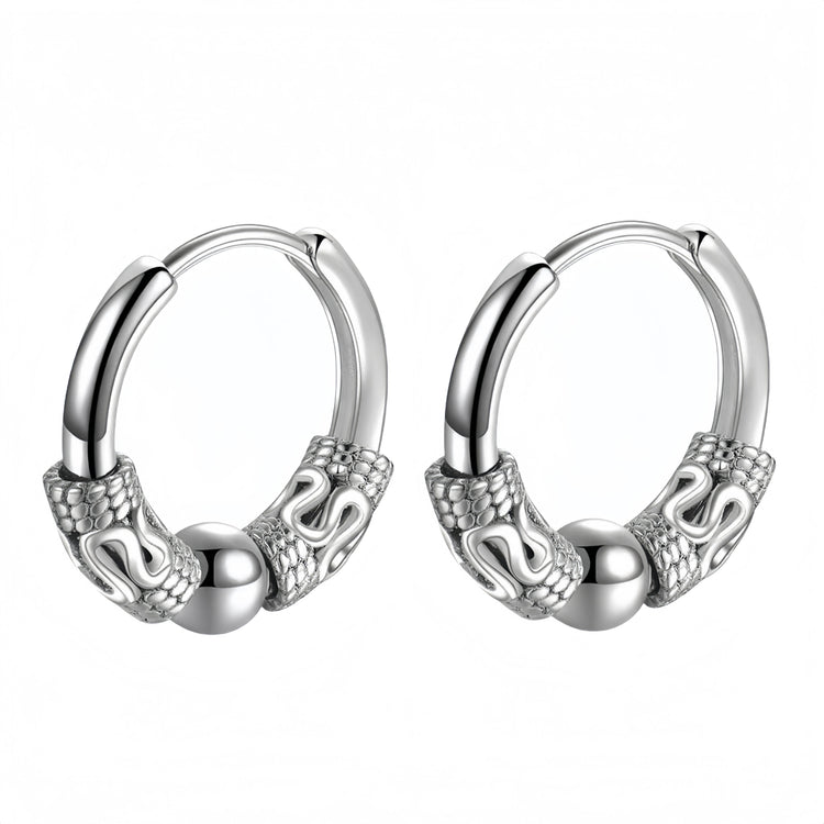 Long Hanging Crosses Leaves Pendants Hoops Woman Earrings Man Vintage Stainless steel Hip Hop Ear Piercing Jewelry Accessories PlatiNum