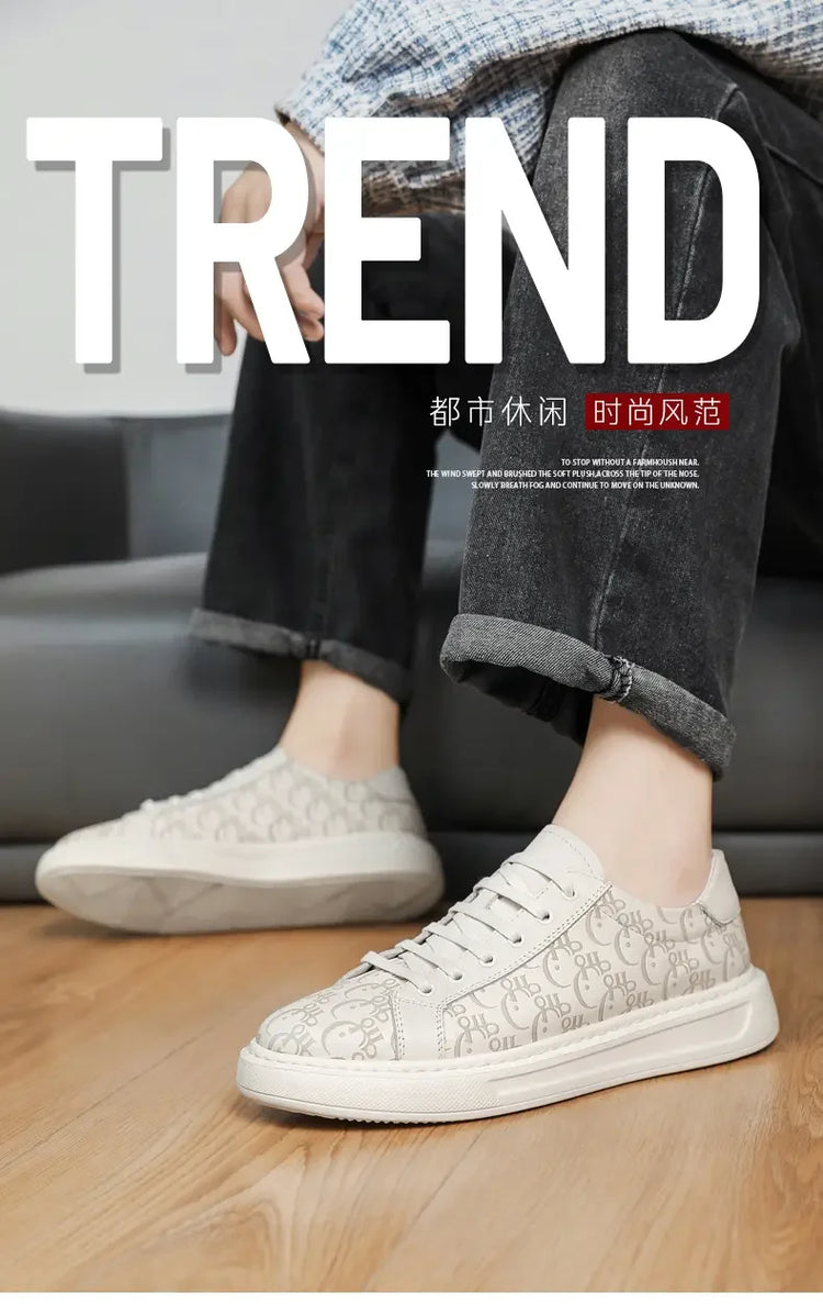 2026 Sneakers Casual Mens Designer Easy Matching Luxury Board Shoes Fashion Split Leather Flat Platform Gym Shoes