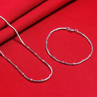 Set Collana e Bracciale con Catena a Serpente in Argento Sterling 925, Gioielli alla Moda per Uomo e Donna, Regalo platinumshop
