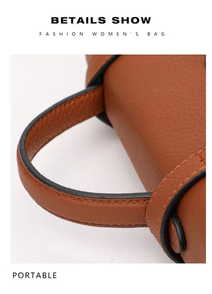Borsa Mini Boston a Righe e Quadri in Tessuto con Finiture in Ecopelle, Chiusura a Giro e Torsione, Design con Patta, Borsa a Mano da Donna, a Tracolla, Portamonete