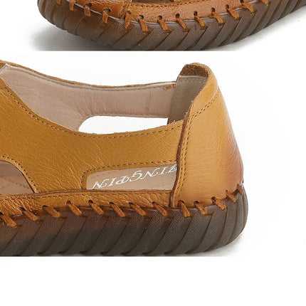 Sandales Femme - Nouveau Design 2026 - Sandales en Cuir de Vachette de Première Qualité